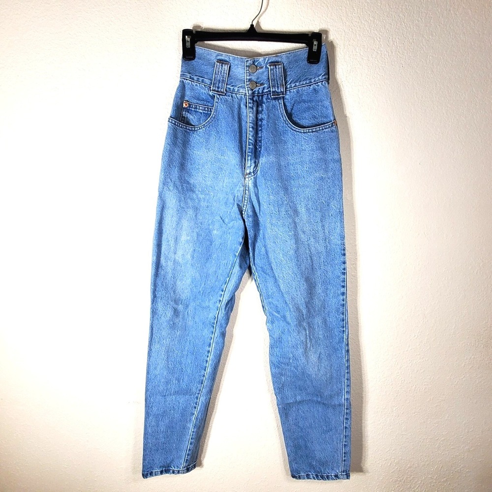 Vintage STEEL Jeans High-Waisted Light Wash Denim Mom Jeans Size 5 USA Y2K